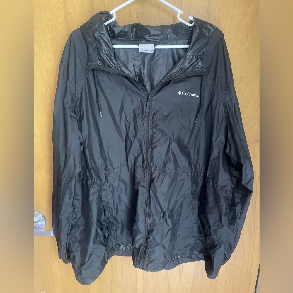 Columbia Charcoal Hooded Jacket Windbreaker Women’s Size 3X